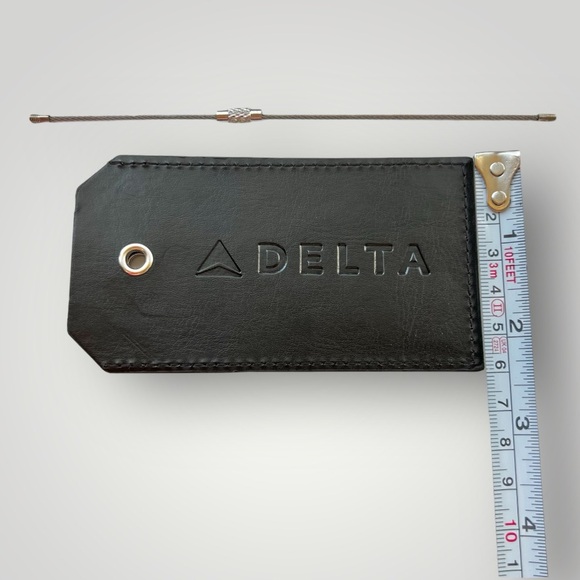 Delta Air Lines Official Luggage Tag Black Baggage Travel Skyteam New - Picture 4 of 14